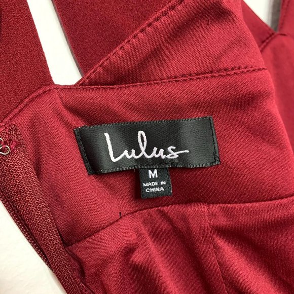 Lulus Perfect Opportunity Burgundy Maxi Dress Med. - Picture 7 of 12